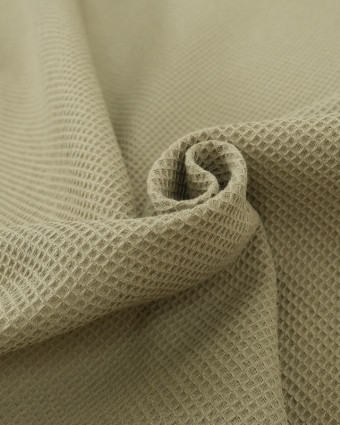Tissu Mini Nid D'Abeille Vert Sauge - Mercerine