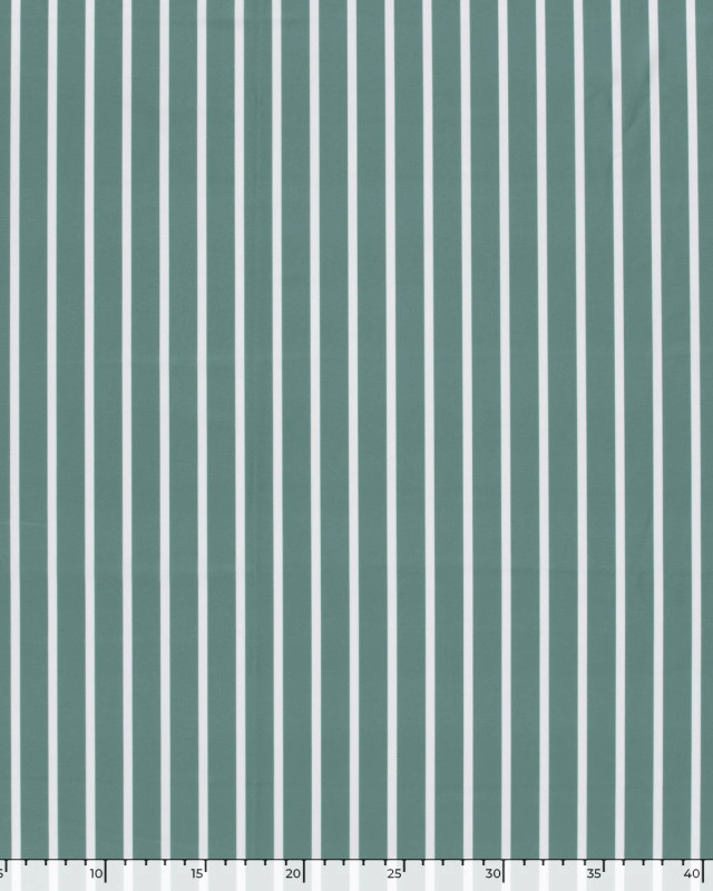 Tissu Maillot de Bain à Rayures Bleu Gris - Mercerine