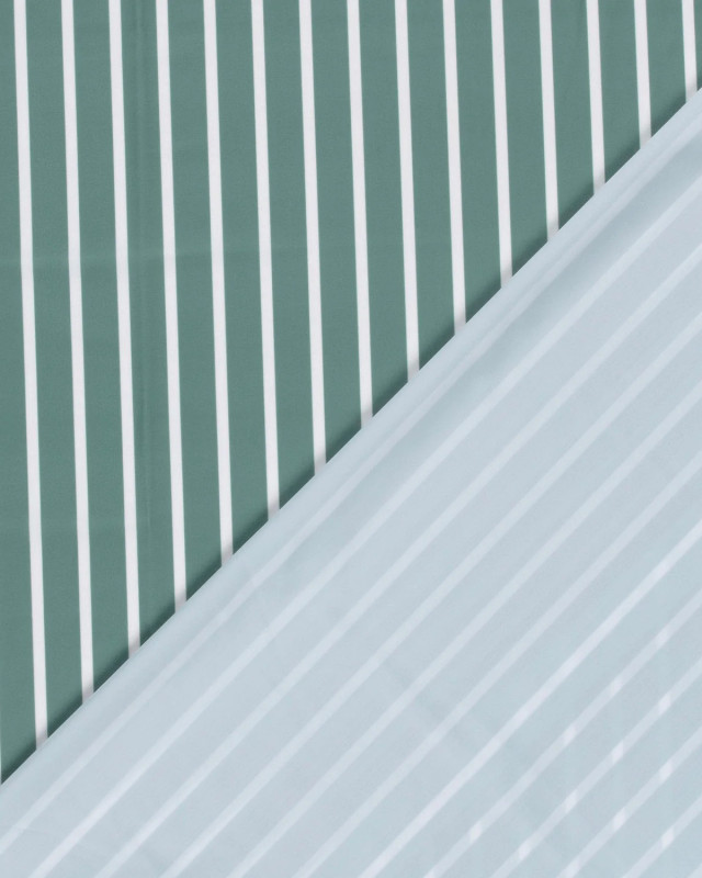 Tissu Maillot de Bain à Rayures Bleu Gris - Mercerine