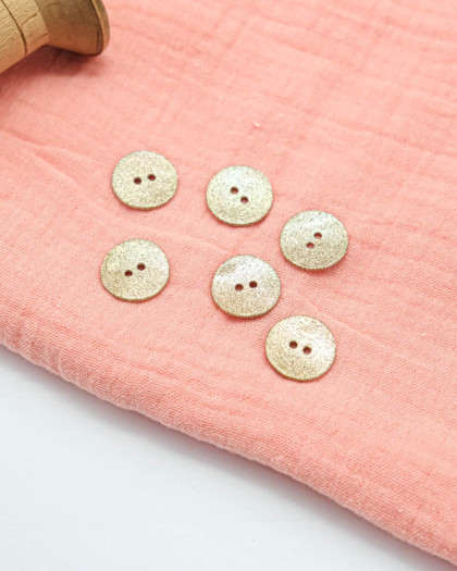 Bouton doré 18mm - Fabrication française - Mercerine