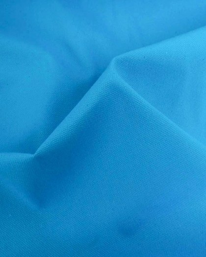 Tissu Coton Uni Canvas Bleu Azur - Mercerine