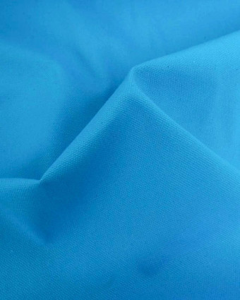 Tissu Coton Uni Canvas Bleu Azur - Mercerine