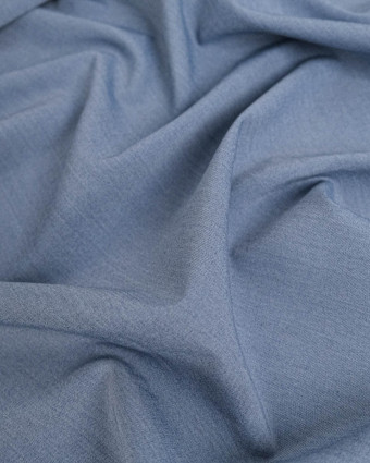 Tissu Polyviscose Stretch Bleu Denim - Mercerine