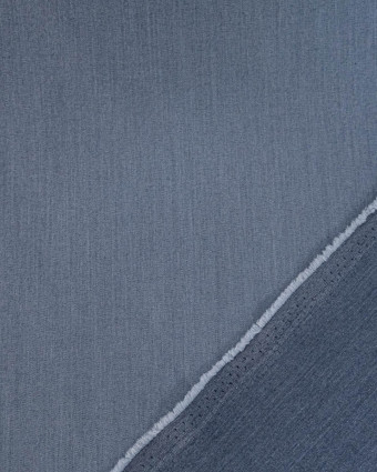 Tissu Polyviscose Stretch Bleu Denim - Mercerine