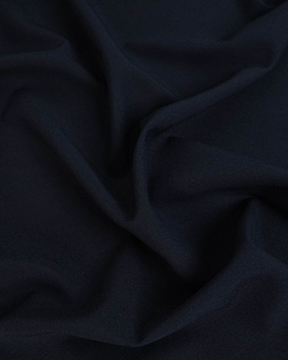 Tissu Polyviscose Stretch Bleu Nuit - Mercerine