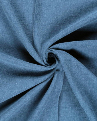 Lin Lavé Uni Bleu Acier - Mercerine