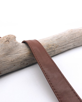 Mercerie au mètre : Sangle simili cuir Marron Cognac : 25mm - Mercerine