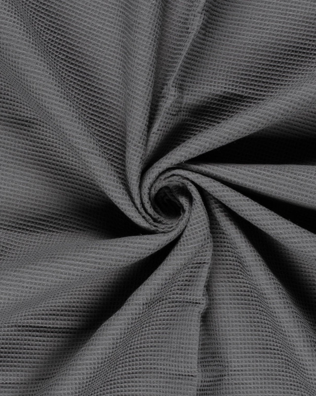 Tissu Mini Nid d'Abeille Gris - Mercerine