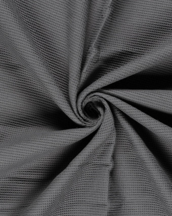Tissu Mini Nid d'Abeille Gris - Mercerine