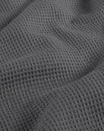 Tissu Mini Nid d'Abeille Gris - Mercerine