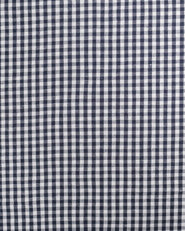 Tissu Vichy Bleu Nuit Petits Carreaux  - Mercerine
