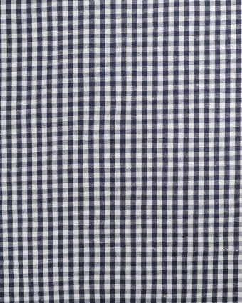 Tissu Vichy Bleu Nuit Petits Carreaux  - Mercerine