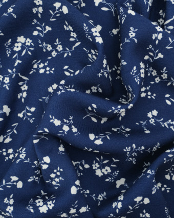 Tissu Viscose Twill May Bleu Marine - Mercerine
