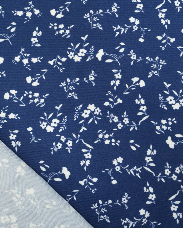 Tissu Viscose Twill May Bleu Marine - Mercerine