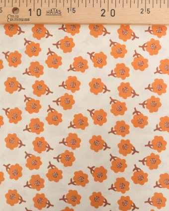 Popeline de Coton Betty Orange - Mercerine