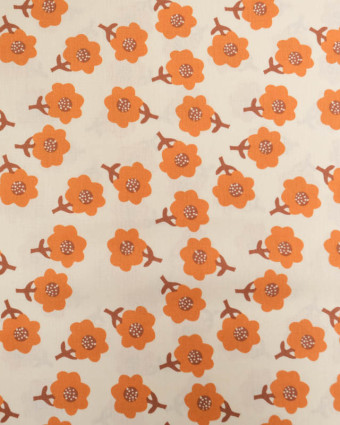 Popeline de Coton Betty Orange - Mercerine