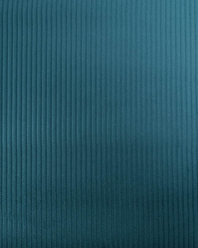 Tissu Velours Côtelé Uni Paon Basile - Mercerine
