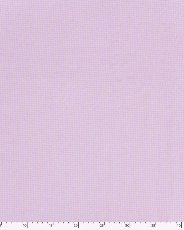 Tissu Seersucker Mini Vichy Lilas Pêche - Mercerine