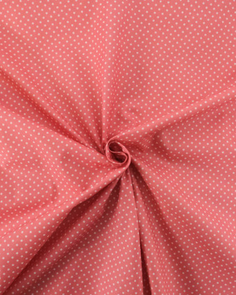 Popeline de Coton Mini Pois Rose - Mercerine