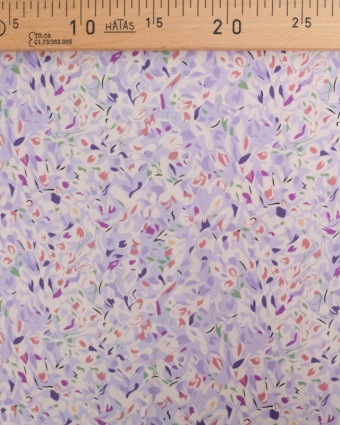 Viscose Impression Digitale Motif Abstrait Lavande - Mercerine