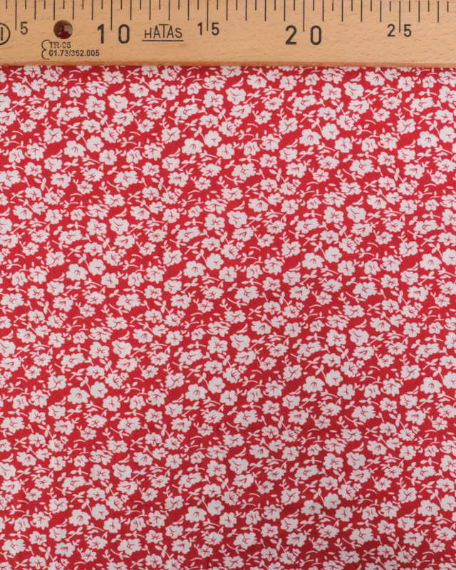 Popeline de Viscose Imprimée Tany Rouge - Mercerine