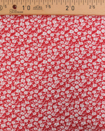 Popeline de Viscose Imprimée Tany Rouge - Mercerine