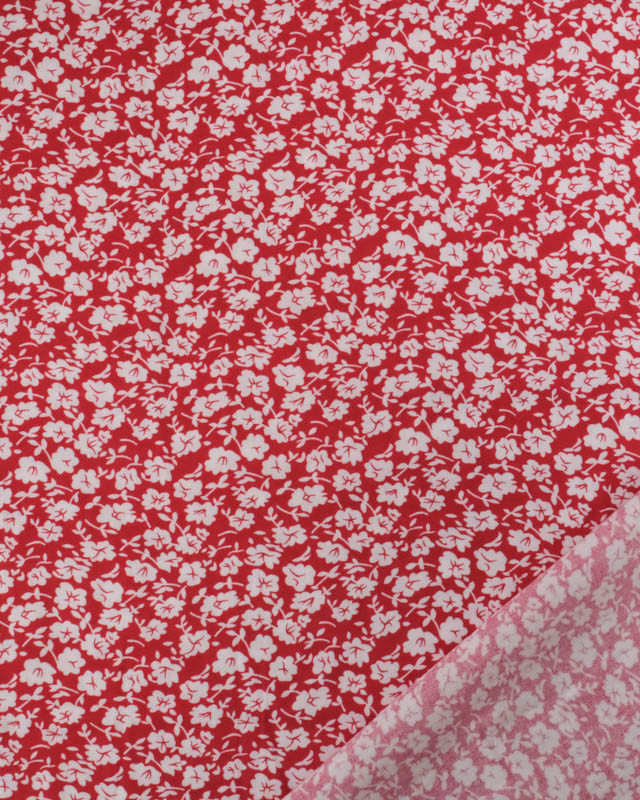 Popeline de Viscose Imprimée Tany Rouge - Mercerine