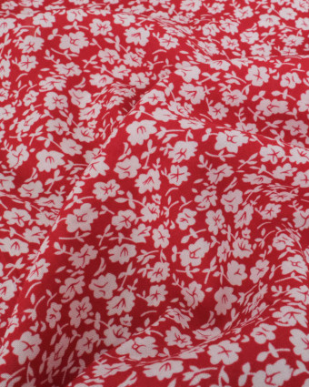 Popeline de Viscose Imprimée Tany Rouge - Mercerine