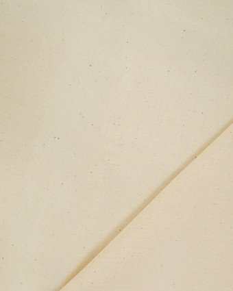 Toile de Coton Sanforisée Ecru Moucheté   - Mercerine
