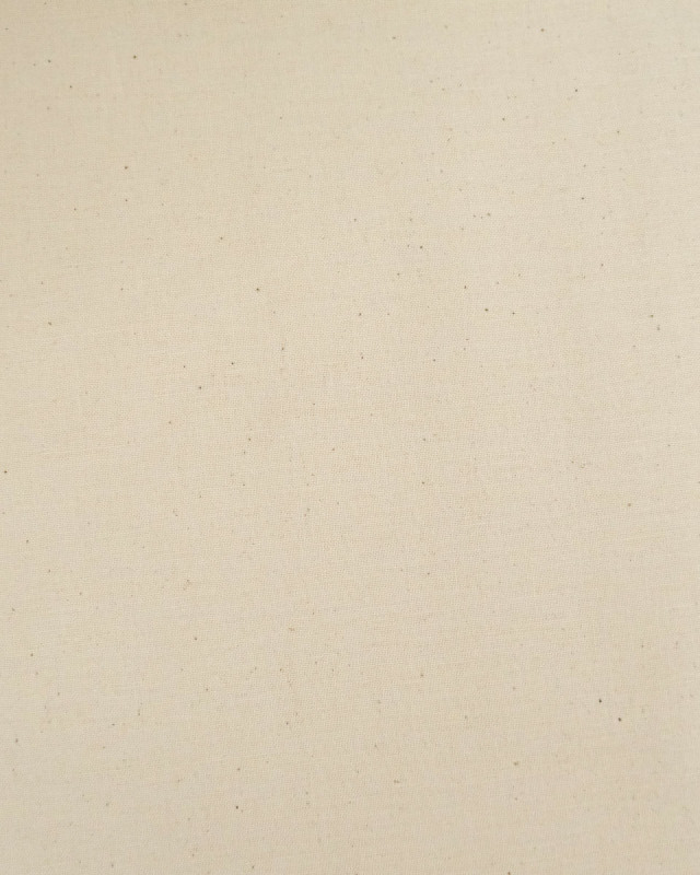 Toile de Coton Sanforisée Ecru Moucheté   - Mercerine