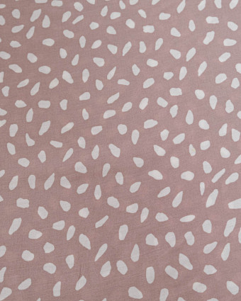 Viscose Imprimée Pois Abstrait Beige Rosé Albane - Mercerine
