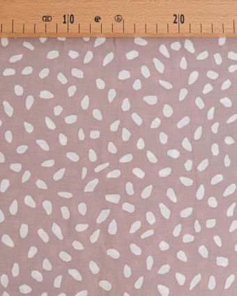 Viscose Imprimée Pois Abstrait Beige Rosé Albane - Mercerine