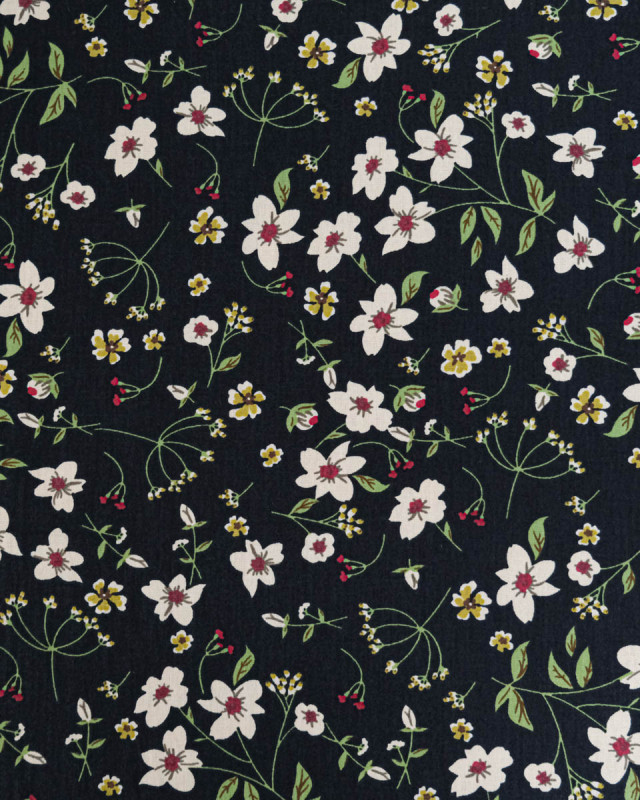 Popeline de Coton Fleurs du Japon - Mercerine