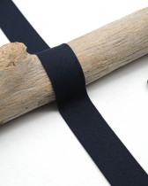 Biais Coton Bio Bleu Navy 30mm