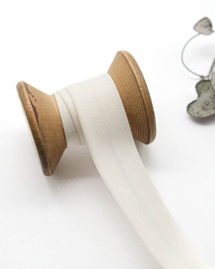 Biais coton bio crème 20mm - Mercerine