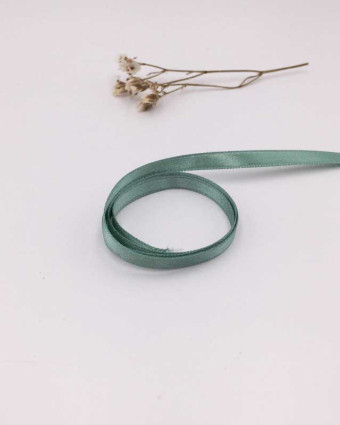 Coupon - Ruban satin vert eucalyptus