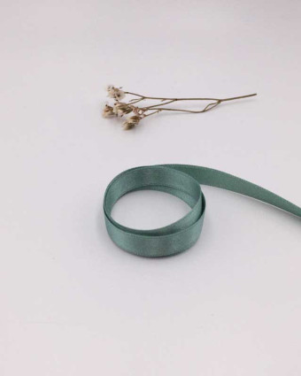 Coupon - Ruban satin vert eucalyptus
