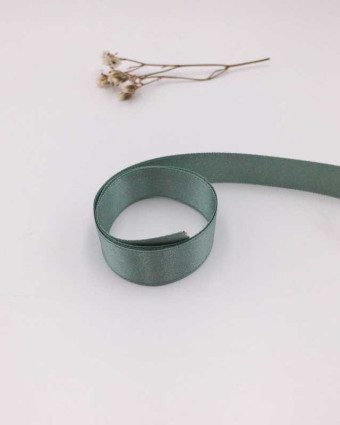 Coupon - Ruban satin vert eucalyptus