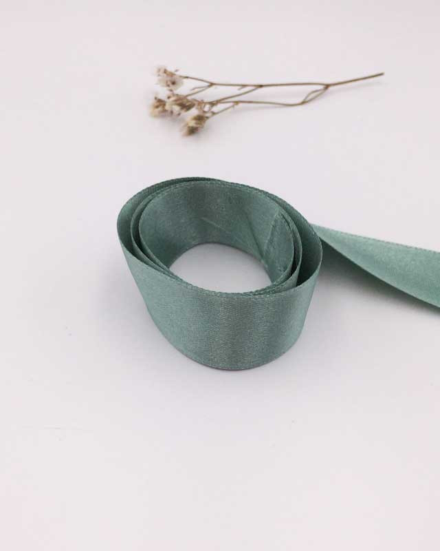 Coupon - Ruban satin vert eucalyptus