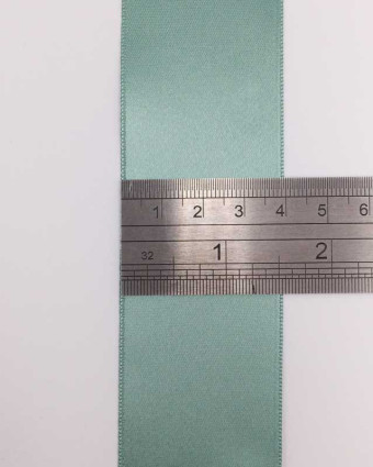 Coupon - Ruban satin vert eucalyptus