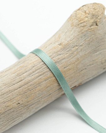 Coupon - Ruban satin vert eucalyptus