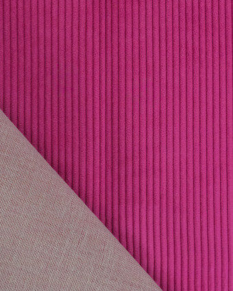 Velours Côtelé Ameublement Belém Fuchsia - Mercerine