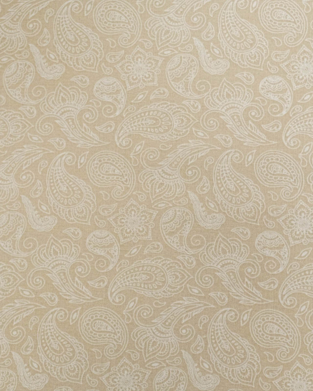 Popeline de Coton Cachemire Beige - Mercerine