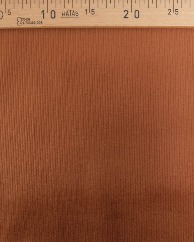 Tissu Velours Côtelé Stretch Caramel - Mercerine