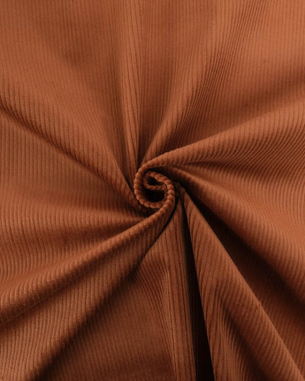 Tissu Velours Côtelé Stretch Caramel - Mercerine