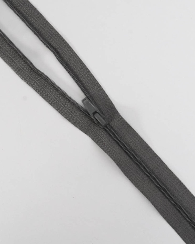 Fermeture au mètre avec curseur - Gris - 3mm - Mercerine