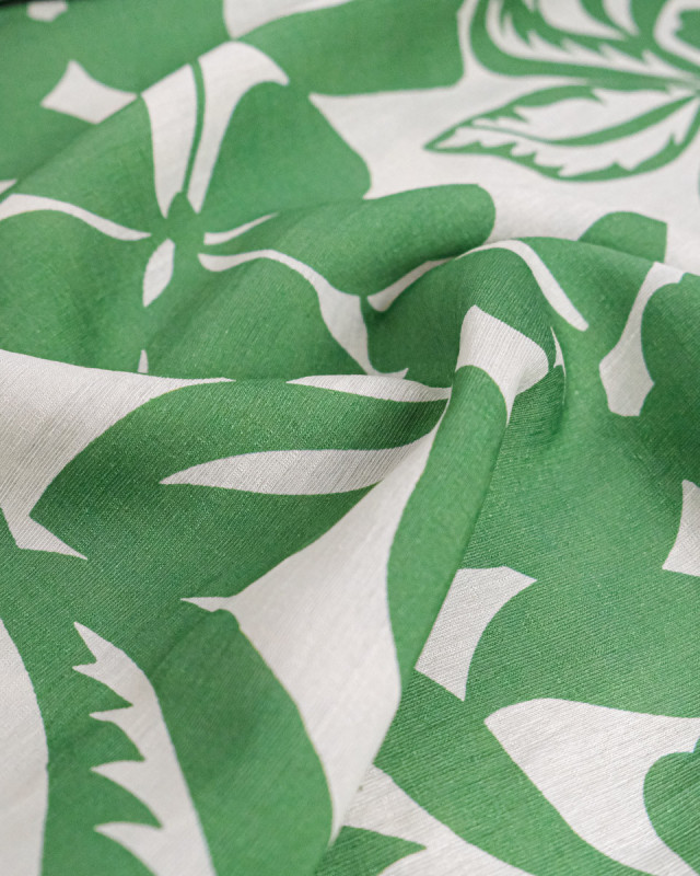 Viscose Mélangée Imprimé Thaia Vert - Mercerine