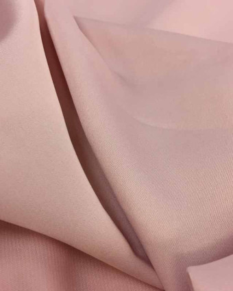 Coupon - Tissu satin léger rose poudré Lina x10cm