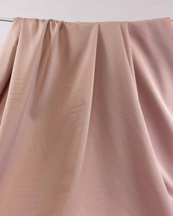 Coupon - Tissu satin léger rose poudré Lina x10cm