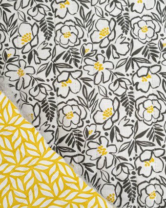 Matelassé Talullah Noir et Jaune - Mercerine